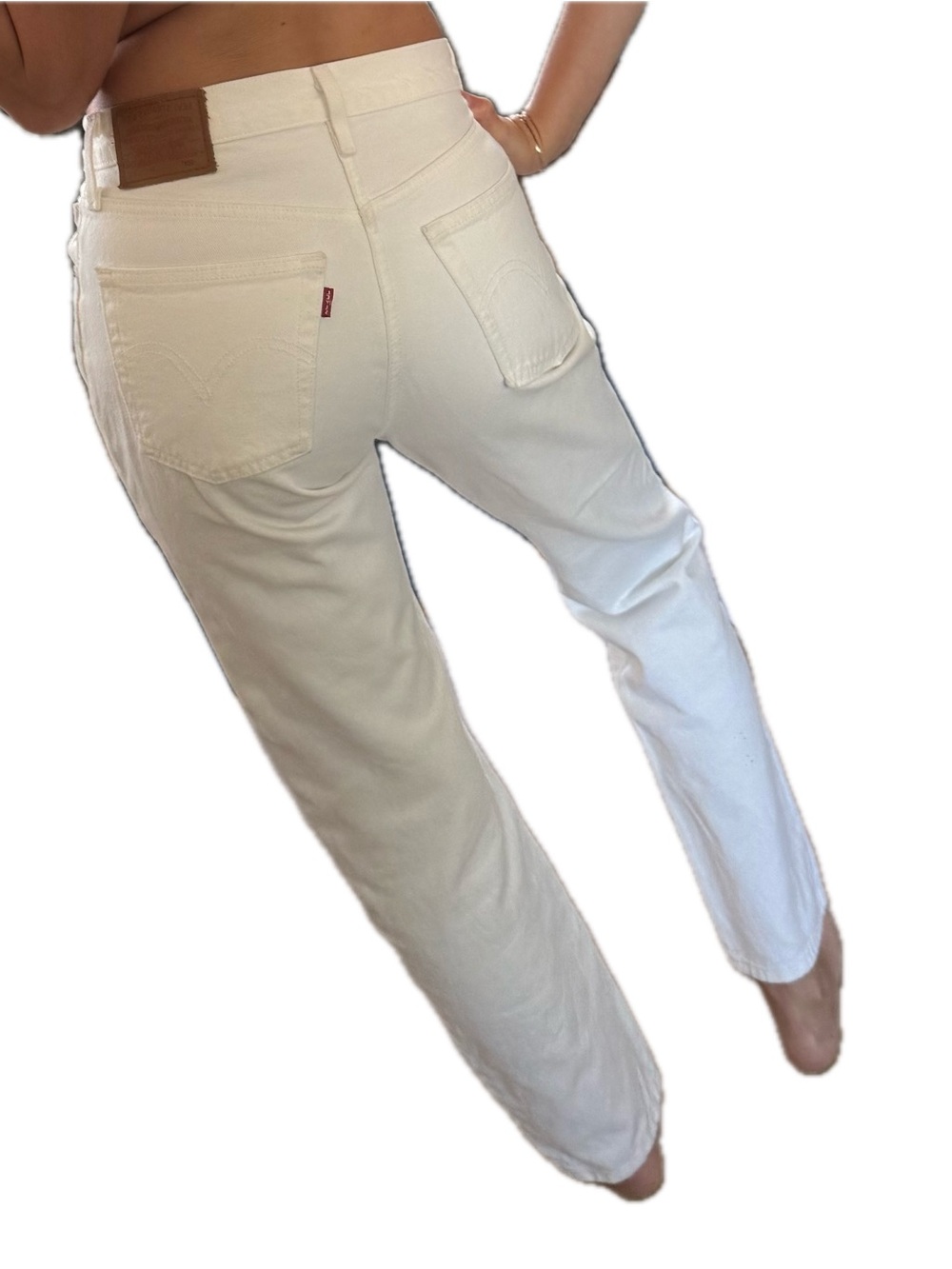 Levi's Women's Off-White Straight-Leg Jeans